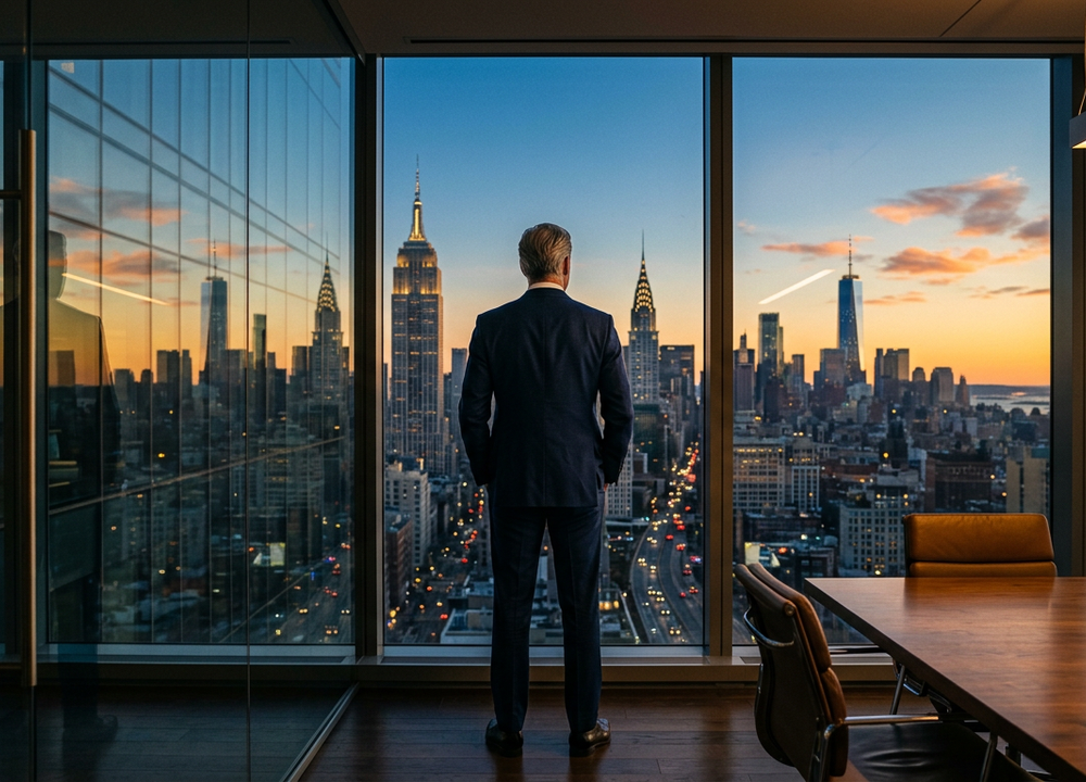 Ejecutivo con visión estratégica y resultados de seguridad empresarial