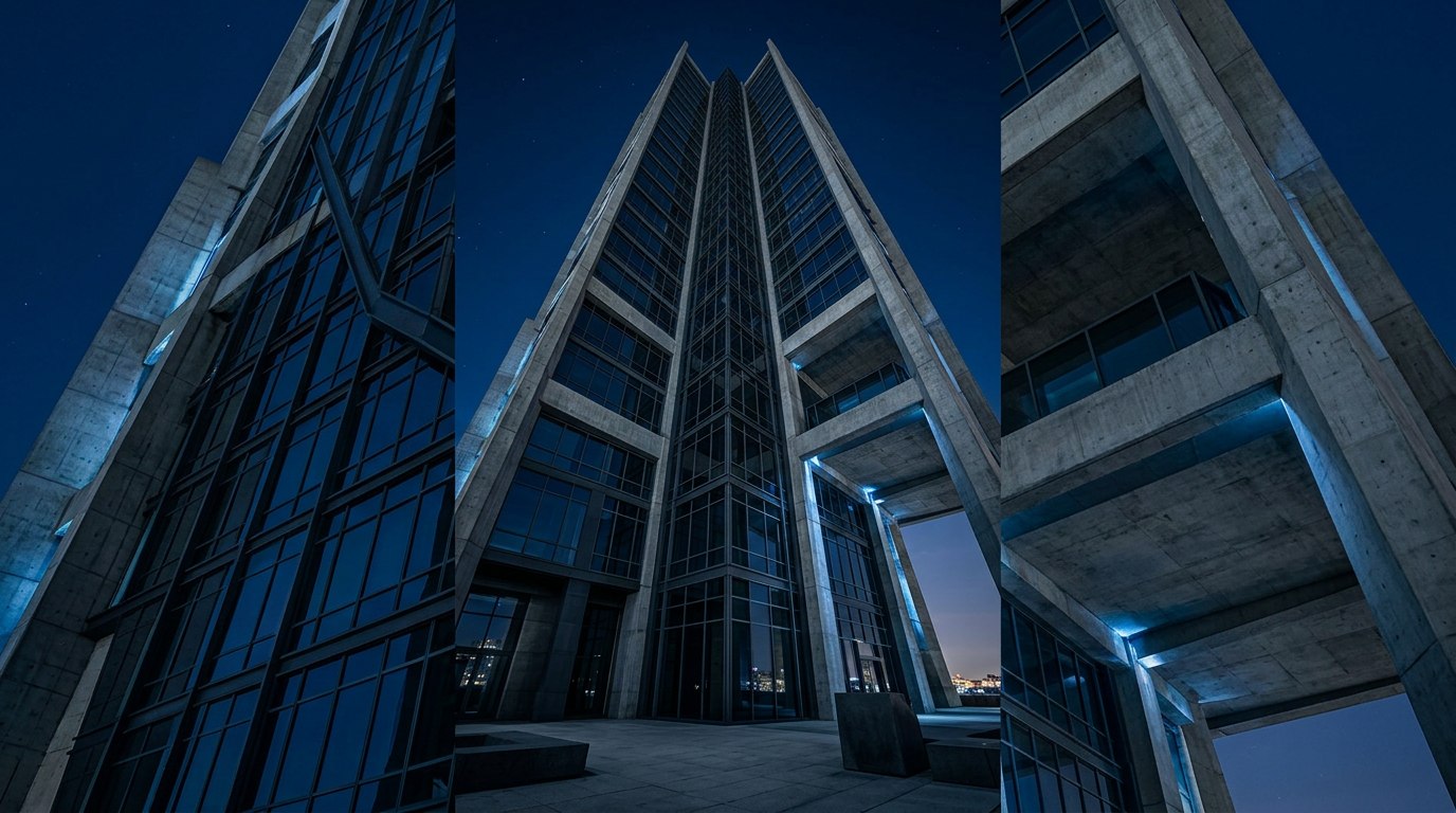 Torre corporativa de vidrio - TBM Estrategia & Seguridad