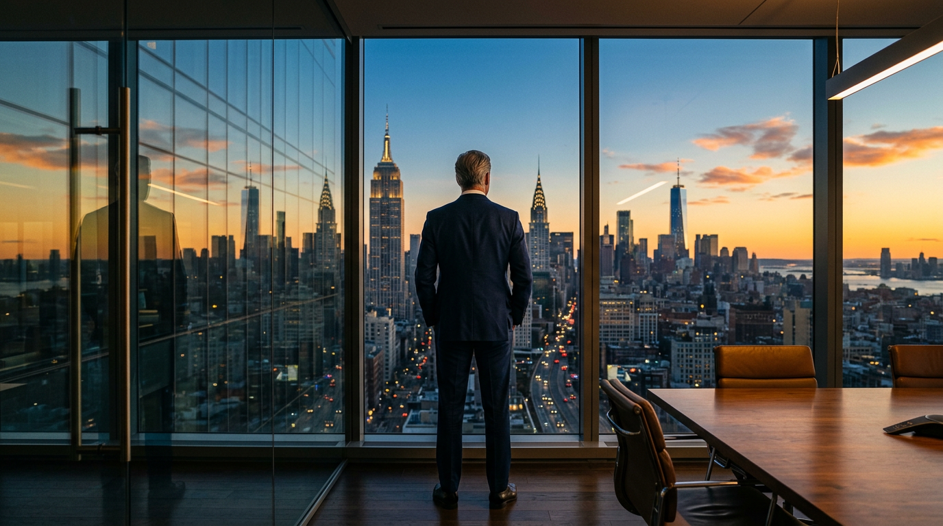 Ejecutivo con visión estratégica y resultados de seguridad empresarial